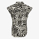 Dames blouse met print zwart wit