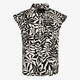 Dames blouse met print zwart wit