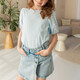 Meisjes denim skort blauw