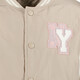 Meisjes bomberjack beige wit