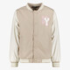Meisjes bomberjack beige wit