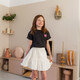 Meisjes T-shirt met backprint zwart