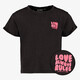 TwoDay meisjes T-shirt met backprint zwart