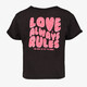 Meisjes T-shirt met backprint zwart