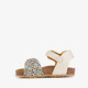 Leren meisjes sandalen goud dierenprint
