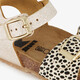 Leren meisjes sandalen goud dierenprint