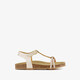 Leren meisjes sandalen met glittersteentjes