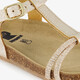 Leren meisjes sandalen met glittersteentjes