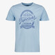 Unsigned heren T-shirt met tekstopdruk blauw