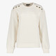 Dames sweater met sierknopen beige