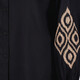 Dames blouse met borduursels zwart beige