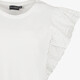 Dames top met vlindermouwen en broderie wit