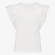 Dames top met vlindermouwen en broderie wit