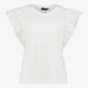 Dames top met vlindermouwen en broderie wit