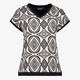 Dames top met print zwart wit