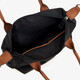 Dames schoudertas zwart cognac
