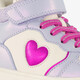 Hoge meisjes sneakers met hartje lila