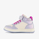 Hoge meisjes sneakers met hartje lila