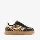 Meisjes sneakers met panterprint bruin zwart