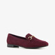 Dames loafers met gesp bordeauxrood