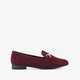 Dames loafers met gesp bordeauxrood