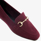 Dames loafers met gesp bordeauxrood