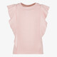 Meisjes rib top met ruches lichtroze