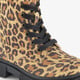 Suède meisjes veterboots met panterprint bruin