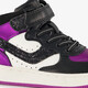 Hoge meisjes sneakers met lak zwart paars