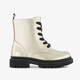 Leren meisjes veterboots goud zwart