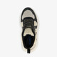 Meisjes dad sneakers met teddy inzet beige zwart