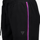 Dames trainingsbroek met paars roze biezen zwart