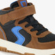 Hoge jongens sneakers bruin blauw