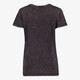 Dames T-shirt acid wash zwart met witte opdruk