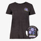 Dames T-shirt acid wash met backprint zwart