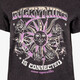 Dames T-shirt acid wash zwart met opdruk