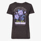Dames T-shirt acid wash met backprint zwart