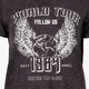 Dames T-shirt acid wash zwart met witte opdruk