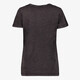 Dames acid T-shirt met opdruk zwart