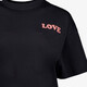 Dames T-shit met backprint zwart roze