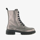 Dames veterboots zilver