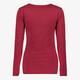Dames shirt met lange mouwen bordeauxrood