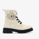 Meisjes veterboots met vakje wit