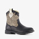 Meisjes cowboylaarsjes met luipaardprint zwart