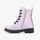 Meisjes veterboots zilver roze
