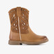 Leren meisjes western boots cognac