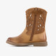 Leren meisjes western boots cognac