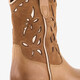 Leren meisjes western boots cognac