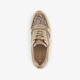 Dames sneakers met slangenprint beige goud