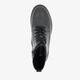 Leren dames veterboots zwart